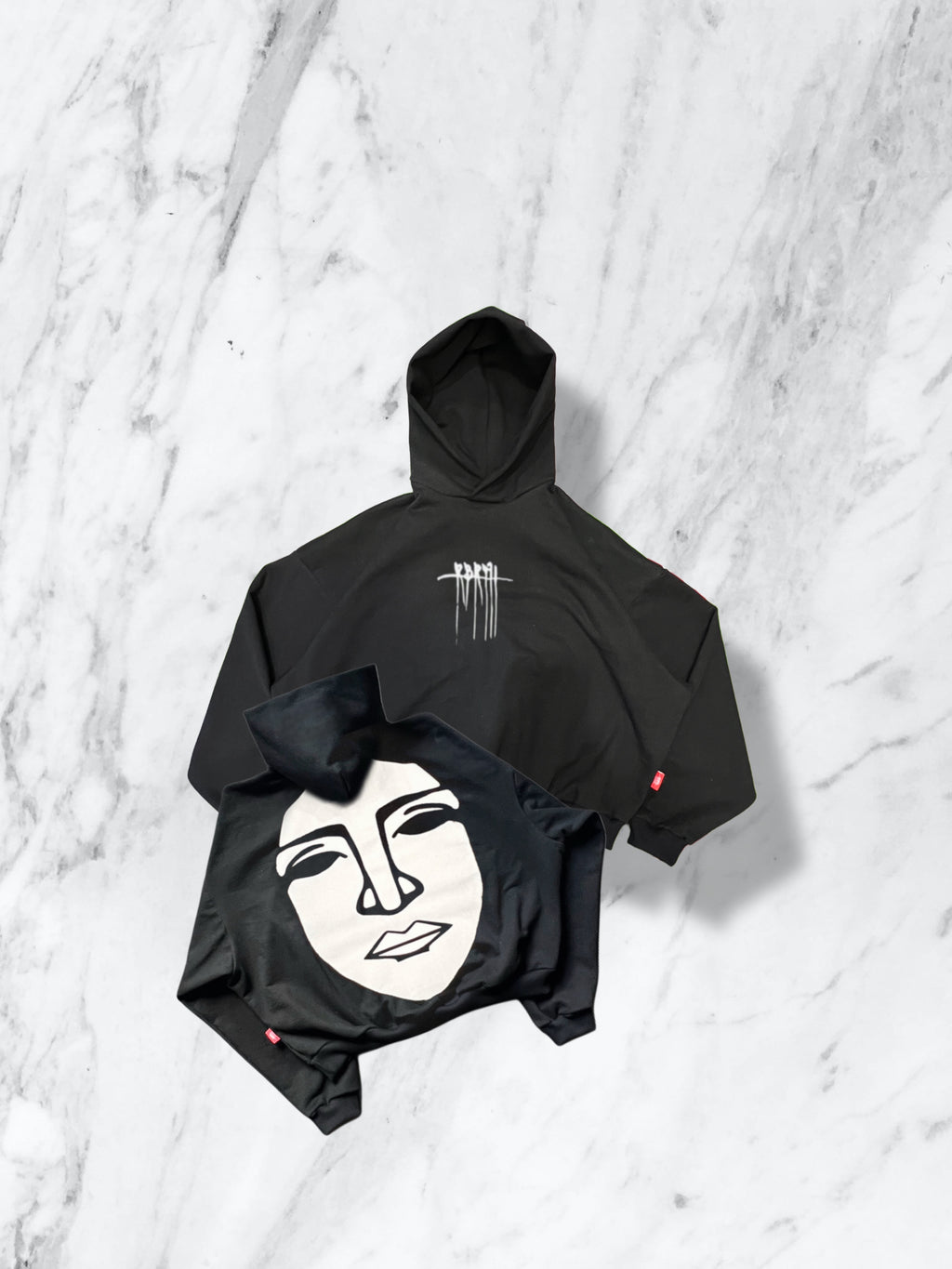 RBRTH ANCESTRAL FACE HOODED SWEATER- CLASSIC BLACK