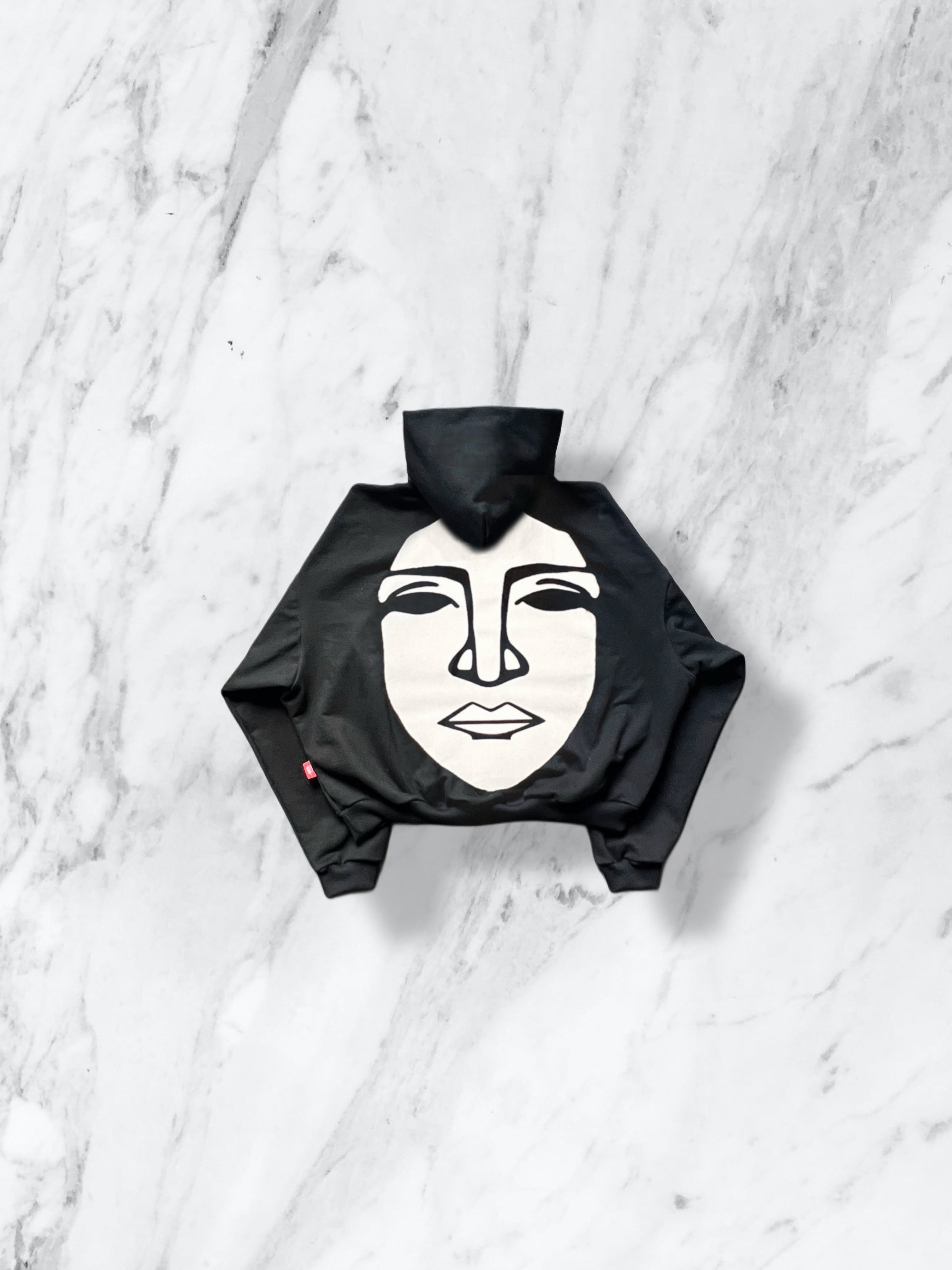 RBRTH ANCESTRAL FACE HOODED SWEATER- CLASSIC BLACK